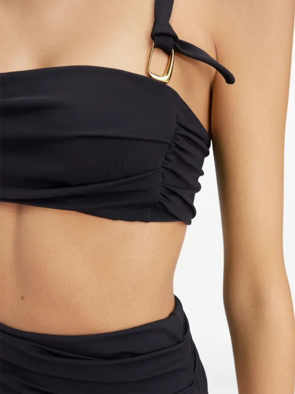 Jacquemus Bandeau Bikini Top | Black | FARFETCH