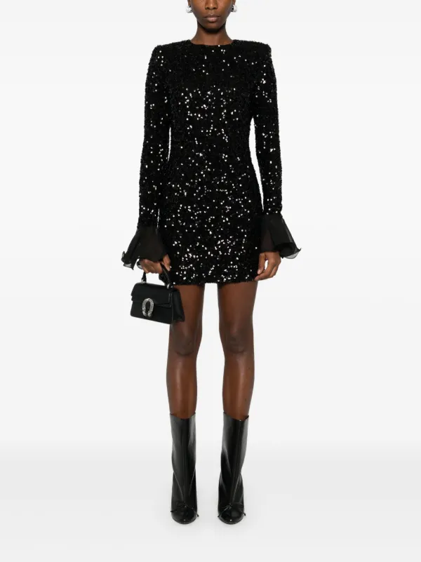 スカート ROTATE BIRGER CHRISTENSEN Sequin minidress ROTATE BIRGER CHRISTENSEN Sequinned Mini Dress | Black