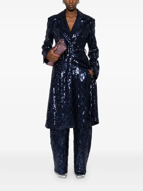 【ROTATE BIRGER CHRISTENSEN】ジャケット クリスタル付き ROTATE BIRGER CHRISTENSEN Cropped appliquéd sequined