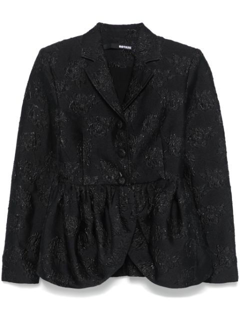 ROTATE BIRGER CHRISTENSEN cloque-effect draped-detailing blazer Women