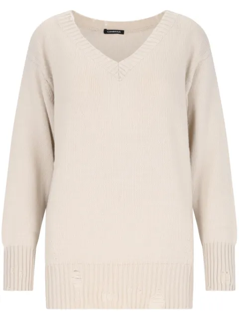 Canessa destroyed-detailing sweater