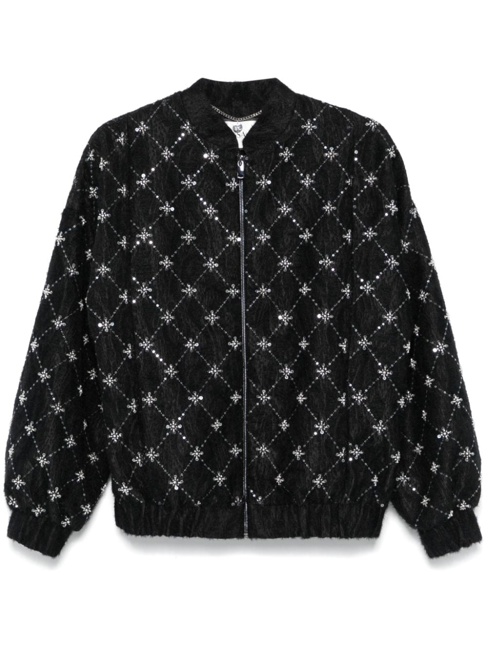 embroidered jacquard jacket