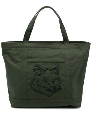 トートバッグ MAISON KITSUNE BIG HEAD FOX LOGO LARGE SHOPPER TOTE BAG FOX HEAD LARGE TOTE | Maison Kitsuné