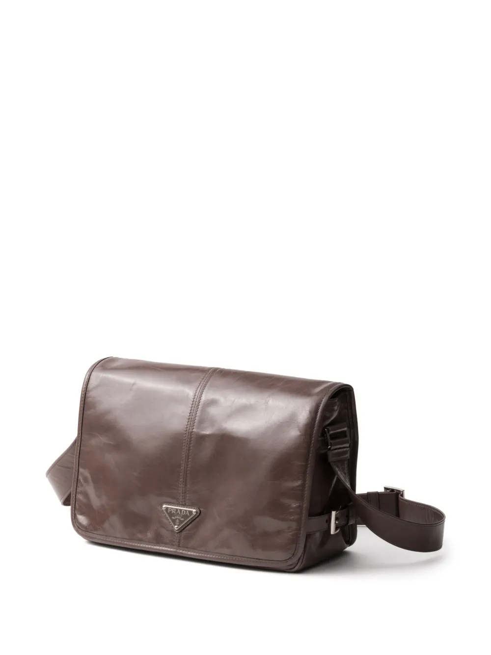 Prada Leren schoudertas Bruin