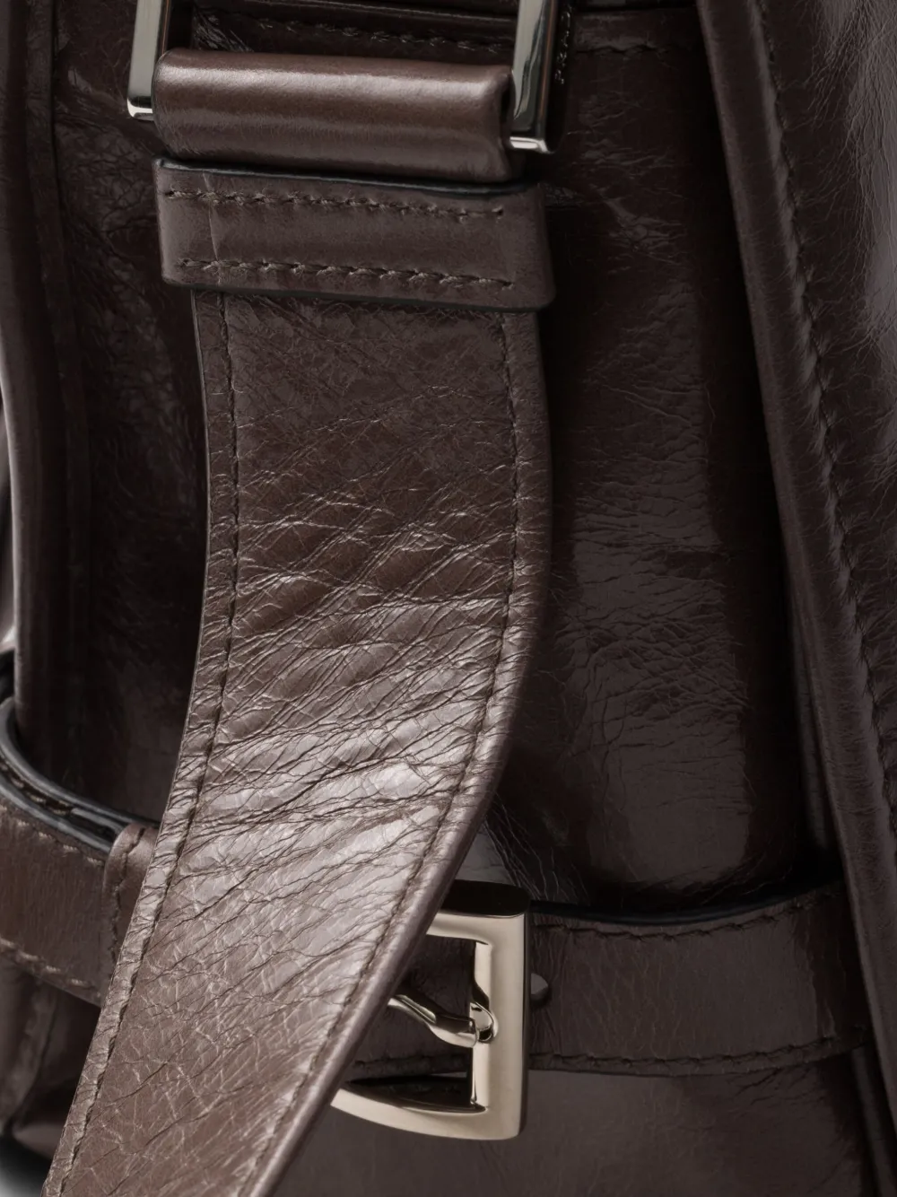 Prada Leren schoudertas Bruin