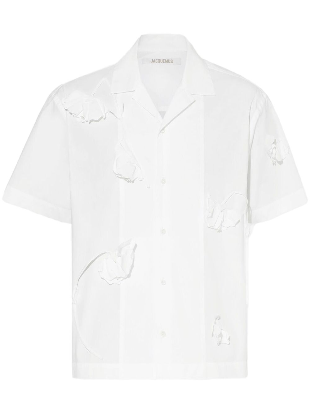 Jacquemus floral-appliqué shirt - White