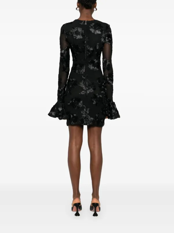 ROTATE BIRGER CHRISTENSEN floral-embroidered Mesh Mini Dress