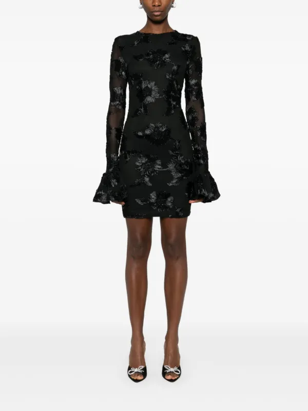 スカート ROTATE BIRGER CHRISTENSEN 'Big Flower Mini' dress Black ROTATE BIRGER CHRISTENSEN Big Flower Mini Dress | Black