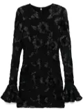 ROTATE BIRGER CHRISTENSEN floral-embroidered mesh mini dress - Black