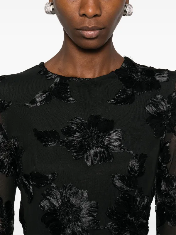 ROTATE BIRGER CHRISTENSEN floral-embroidered Mesh Mini Dress