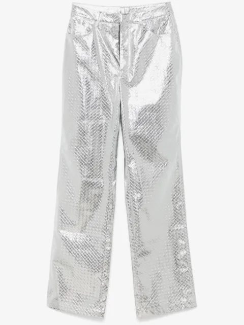 ROTATE BIRGER CHRISTENSEN braided straight-leg trousers