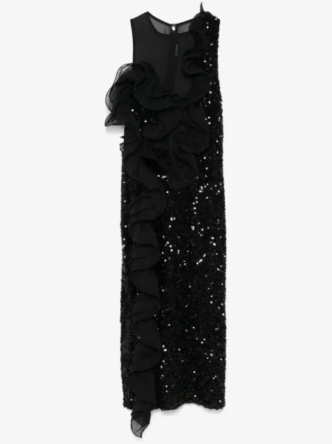 ROTATE BIRGER CHRISTENSEN ruffled-detailing sequinned midi dress