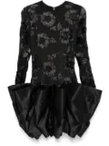 ROTATE BIRGER CHRISTENSEN floral-embroidered mini dress - Black