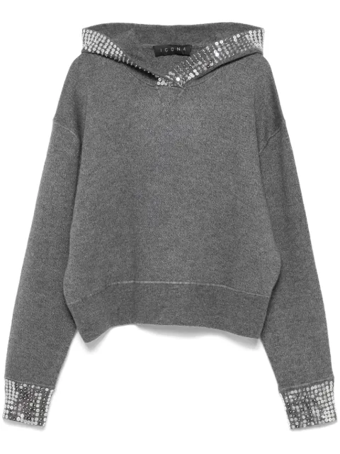 kaos sequin-detail hoodie