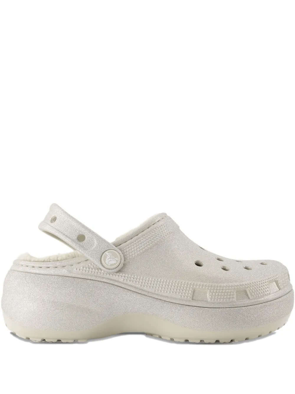 Crocs Classic Platform Glitter Sandals In Multi