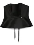 NISSA taffeta corset top - Black