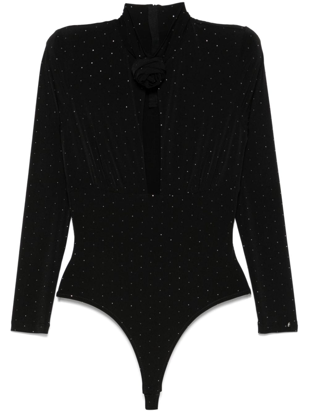 NISSA embellished bodysuit – Black