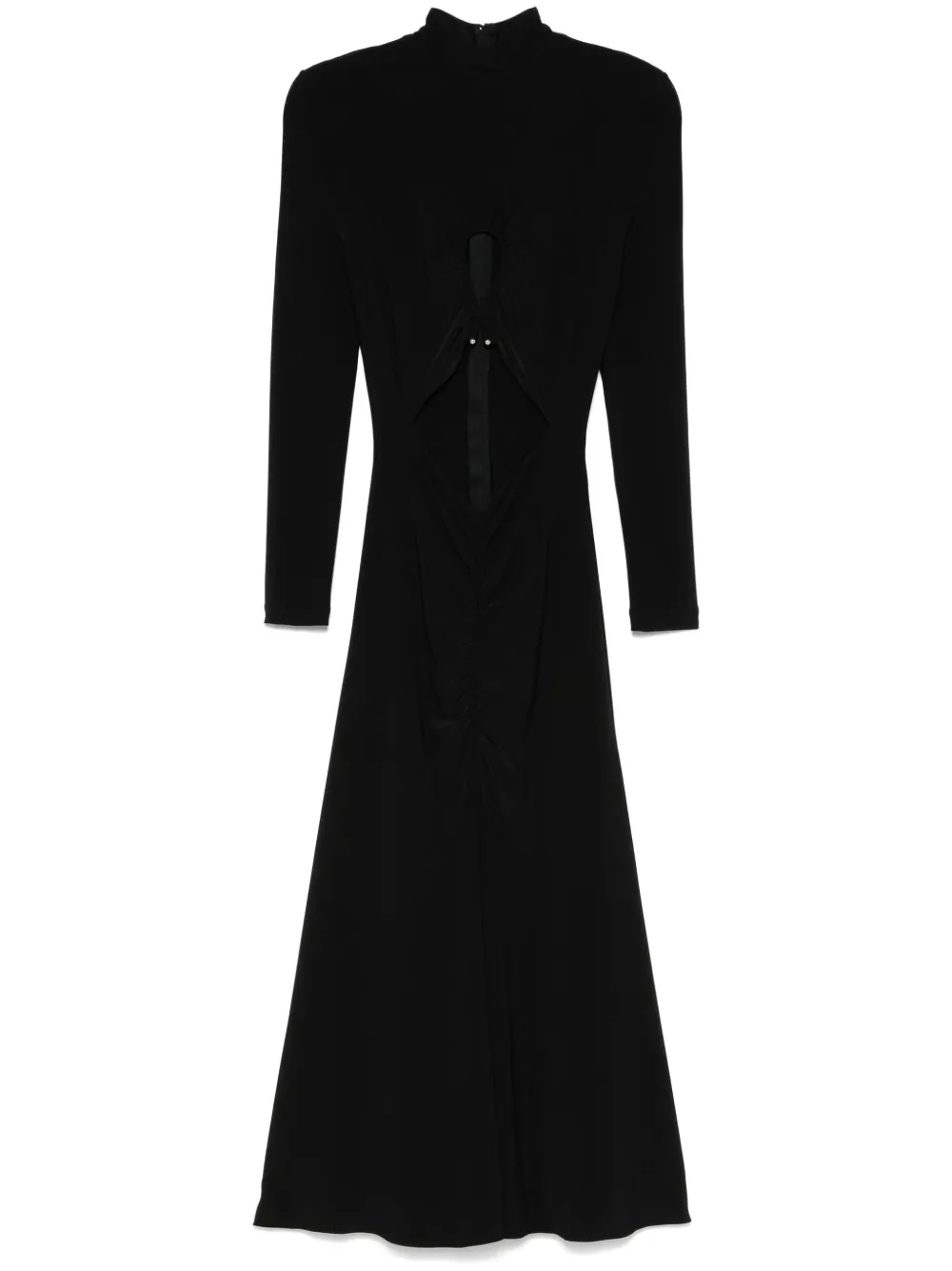 NISSA cut out-detail midi dress - Black
