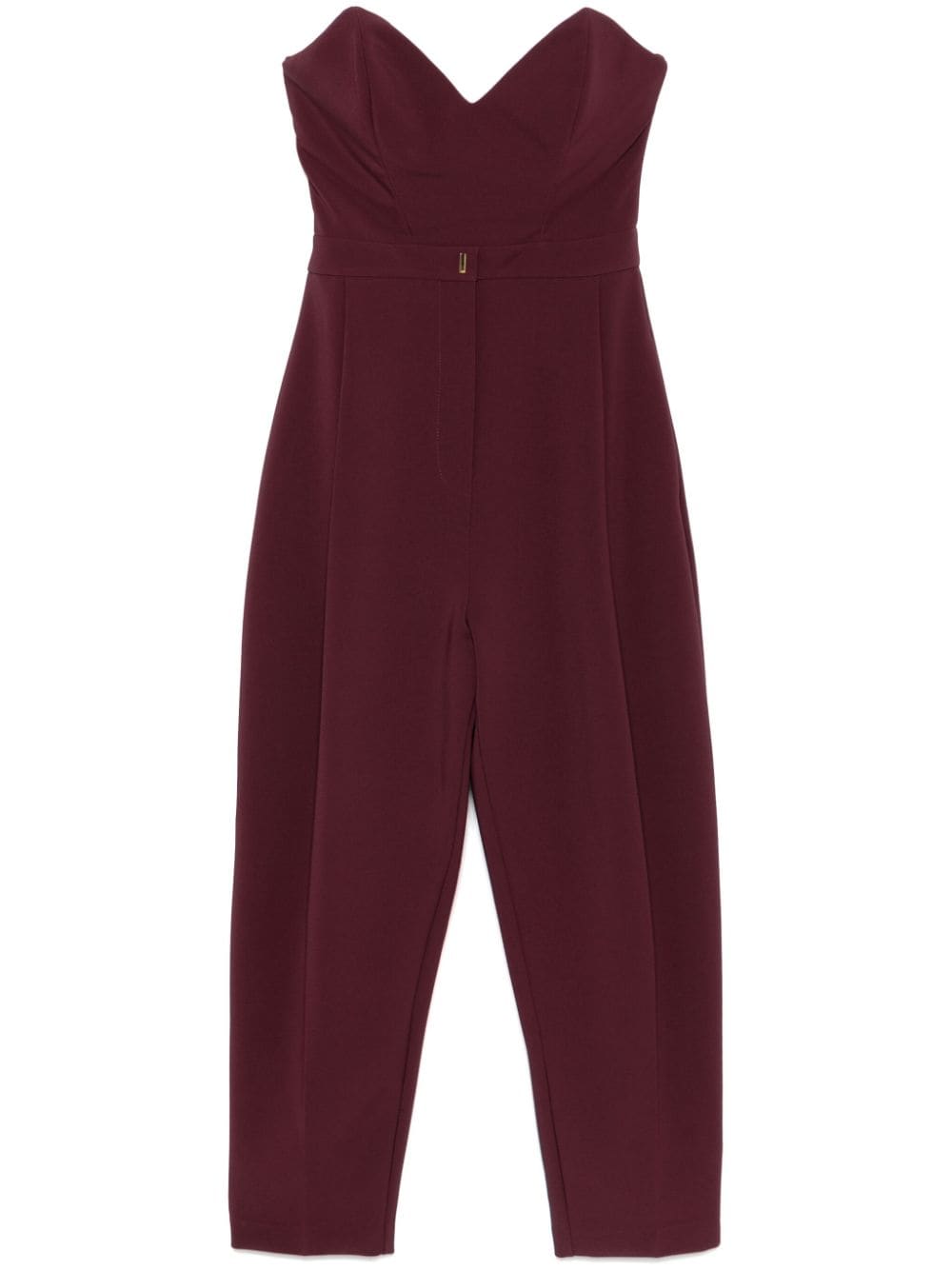 Elisabetta Franchi Crêpe jumpsuit met bustier hals Rood