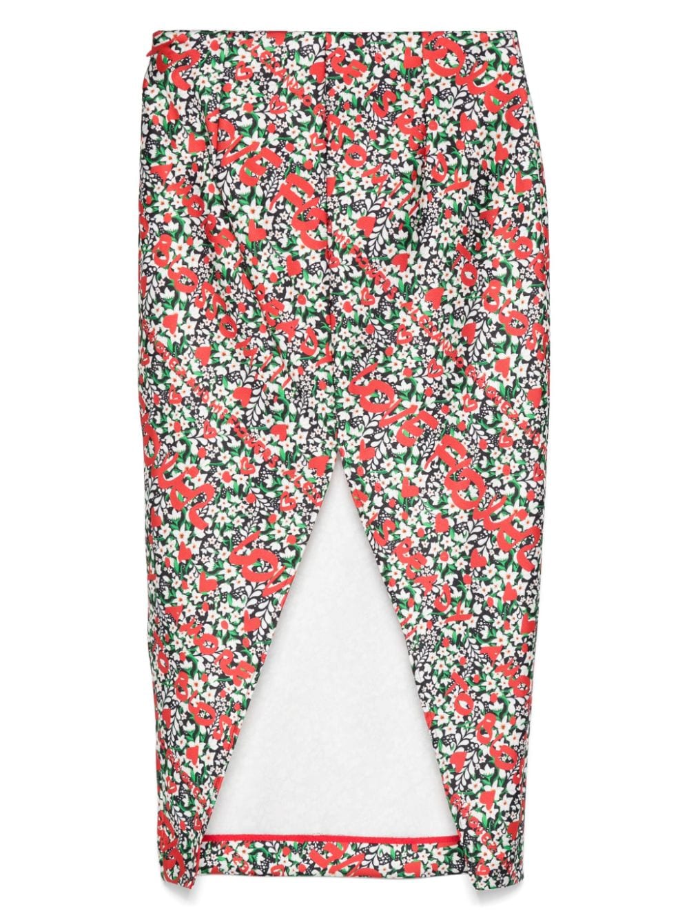 Alessandro enriquez floral-print midi skirt - Zwart