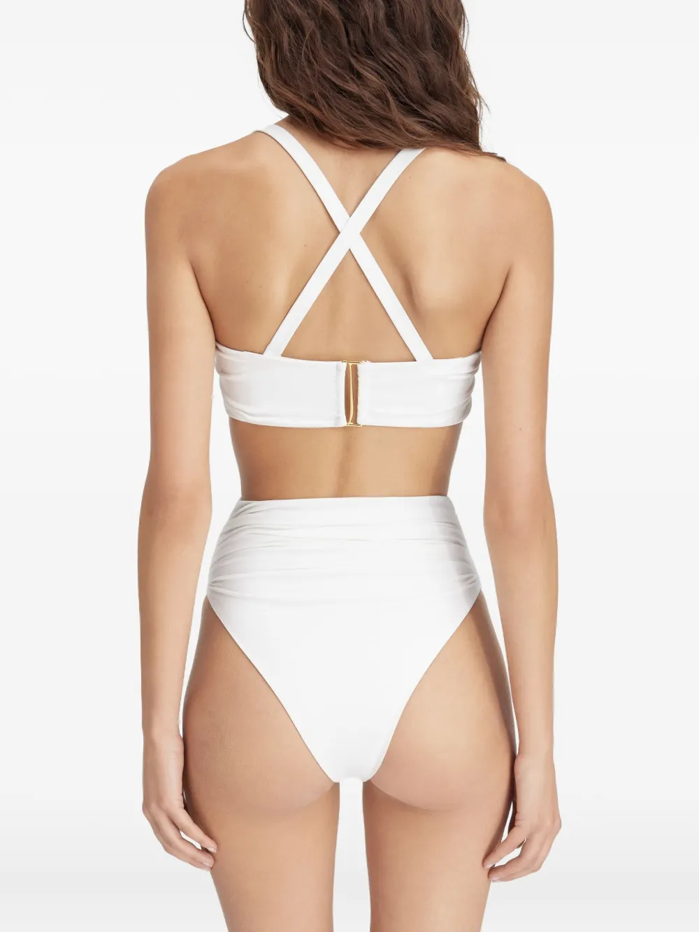 Jacquemus Cross-back Halterneck Bikini In Multi