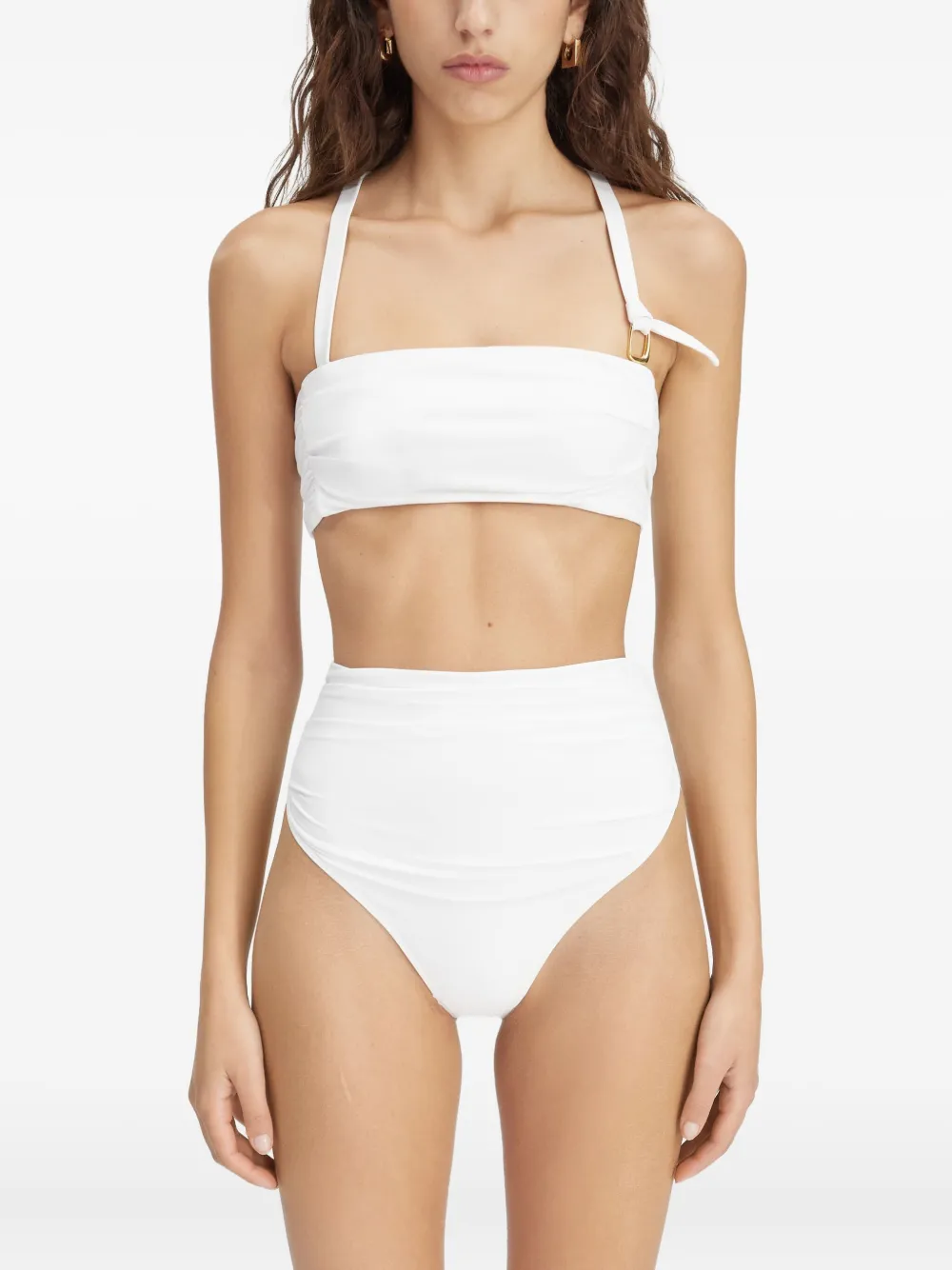 Jacquemus Cross-back Halterneck Bikini In Multi