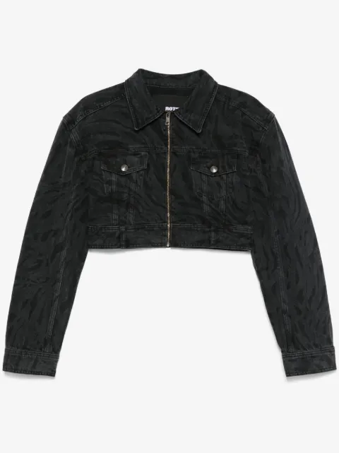 ROTATE BIRGER CHRISTENSEN zebra-print denim jacket