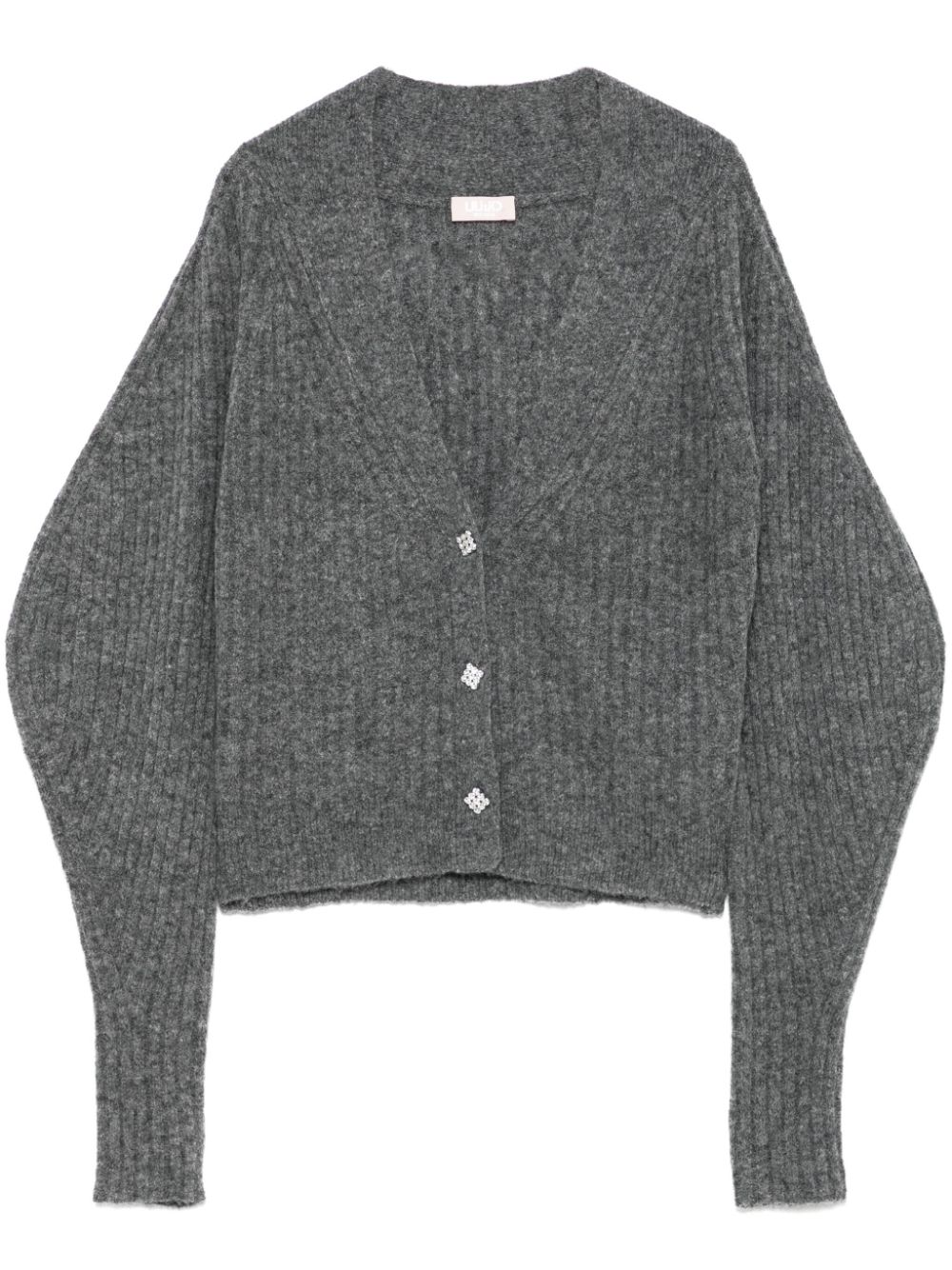 ribbed-knit cardigan