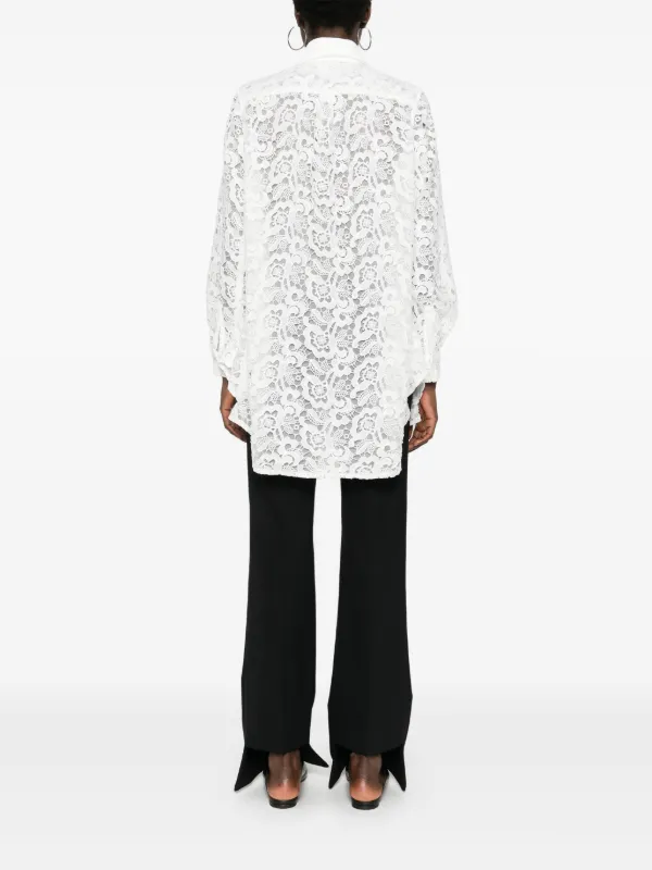 Comme Des Garçons guipure-lace Shirt | White | FARFETCH TH