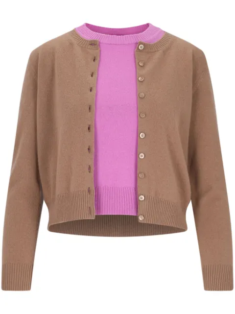 Canessa conjunto de top y cárdigan de cachemira