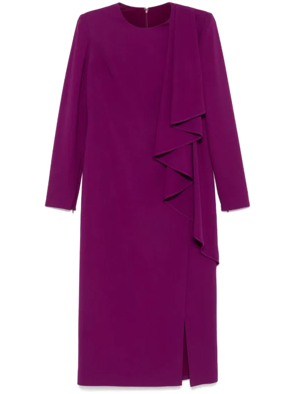 Elie Saab Cady Midi Dress - Purple