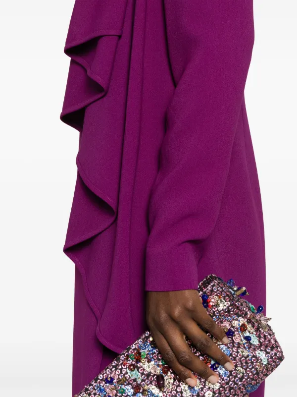 Elie Saab Cady Midi Dress | Purple | FARFETCH