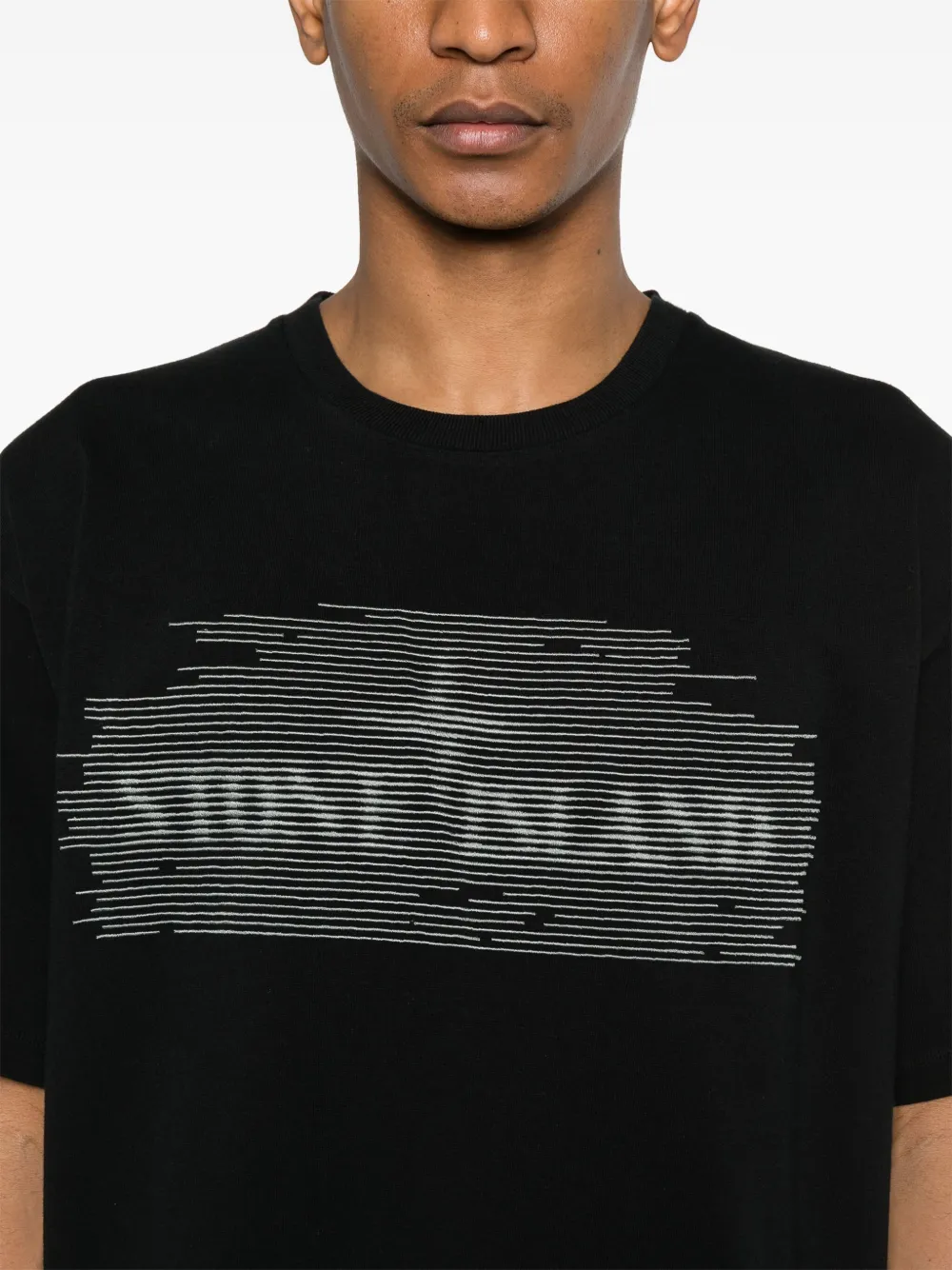 Stone Island Katoenen jersey T-shirt Zwart