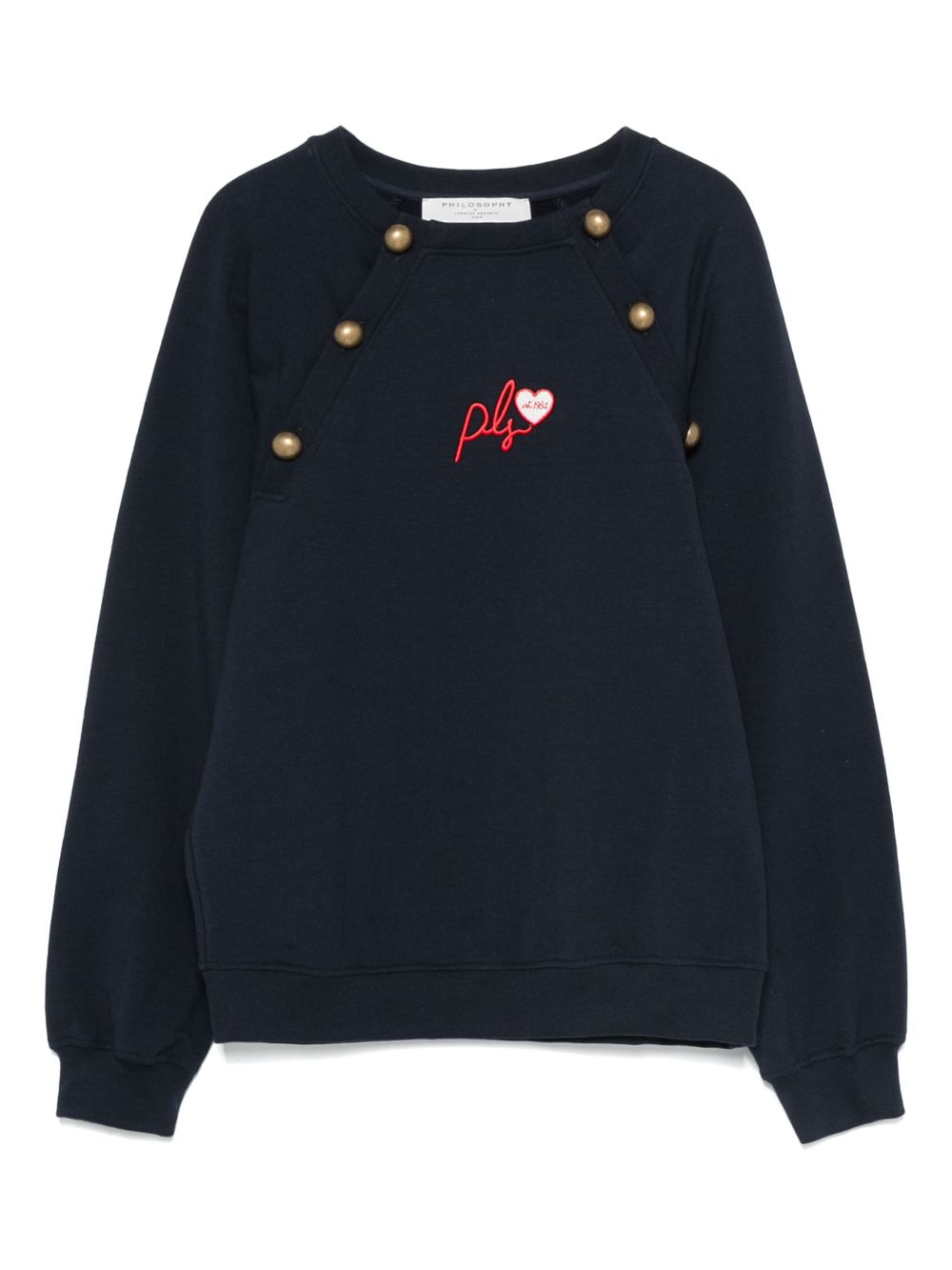 Philosophy Di Lorenzo Serafini Kids Sweater met geborduurd logo Blauw