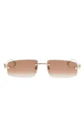 Cartier Eyewear Cartier MW Panthere Rimless Sunglasses - Gold