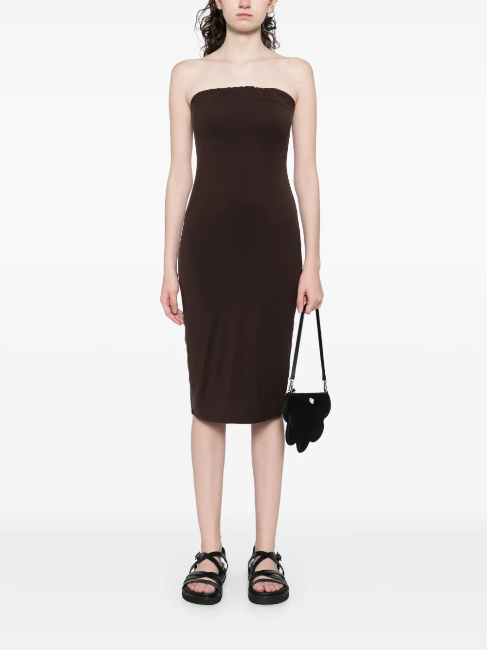 Reformation Etta gebreide jurk - Bruin