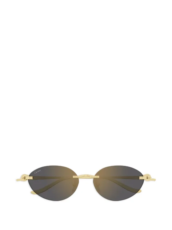 Cartier Eyewear オーバルフレーム サングラス | ゴールドトーン
