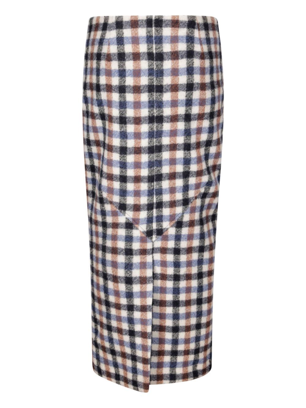 Stefano Mortari plaid skirt - Blauw