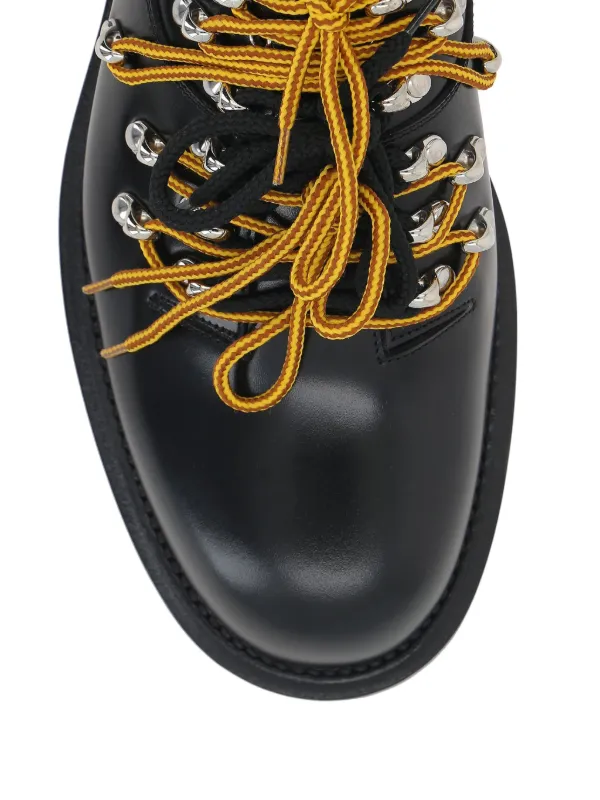 Namacheko Mountain Brushed Leather Derby Shoes | Black