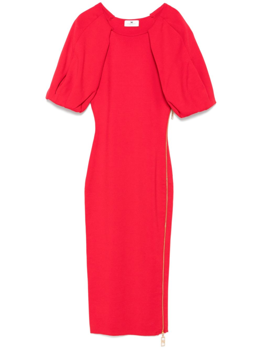 Elisabetta Franchi zip-detail midi dress - Red