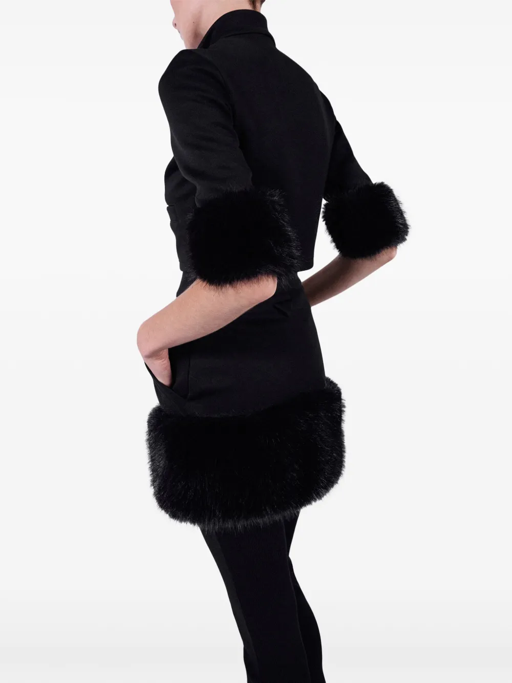 Prada Cropped sweater Zwart