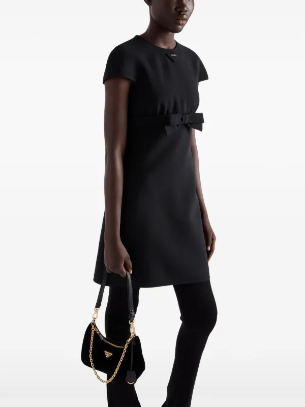 プラダ Prada Sable Mini Dress Prada Sablé Mini Dress | Black | FARFETCH