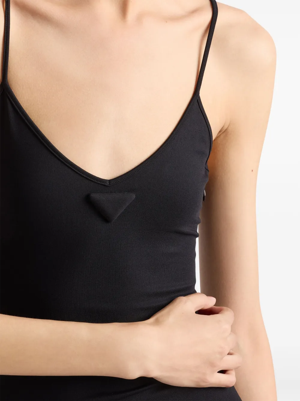 Prada Jersey midi-jurk Zwart