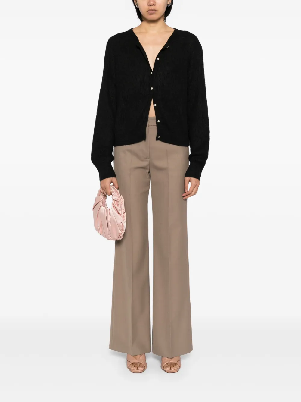 Shop Reformation Cece Cardigan In Black