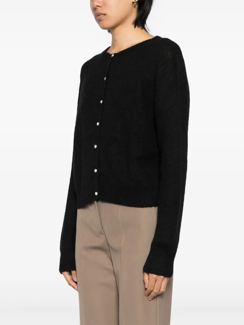 Shop Reformation Cece Cardigan In Black