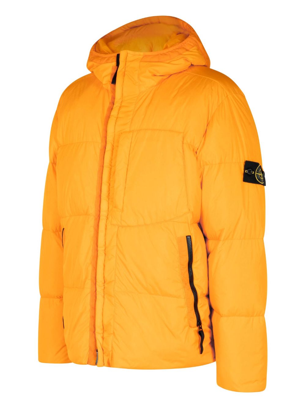 Stone Island Gekreukt bomberjack met geverfd effect Oranje