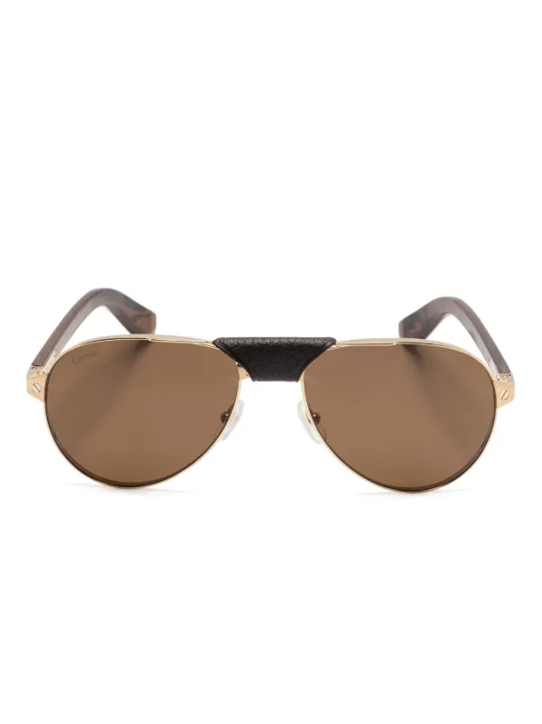 カルティエ　Cartier サングラス　ブラウン系 Cartier Eyewear CT0495S サングラス | ブラウン | FARFETCH JP