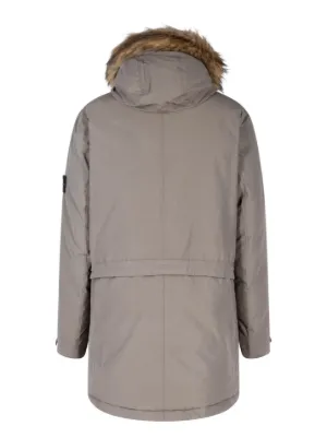 パーカー・フーディ STONE  Stone  Polyester Long Parka ASOS DESIGN Petite quilted hybrid parka coat in stone | ASOS
