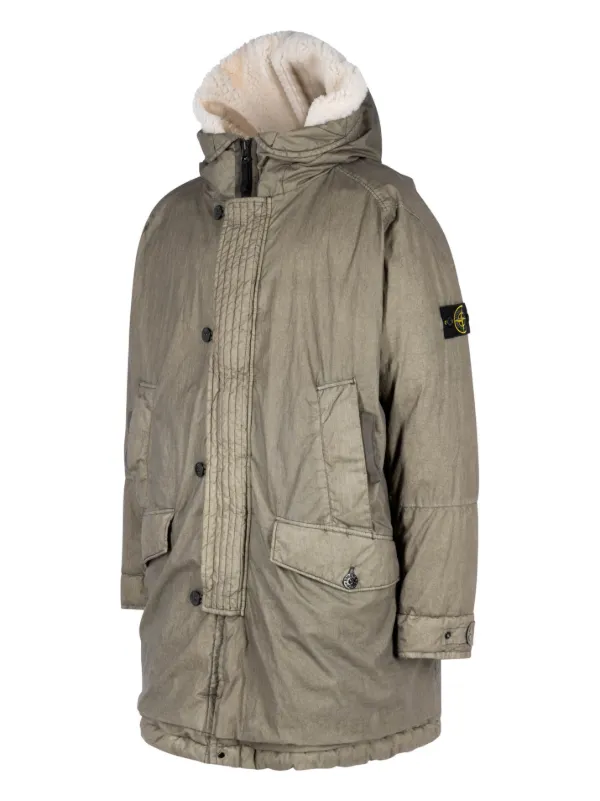 Mens Sweatshirts Stone Island Mud Hoodie STONE ISLAND Crinkle Reps