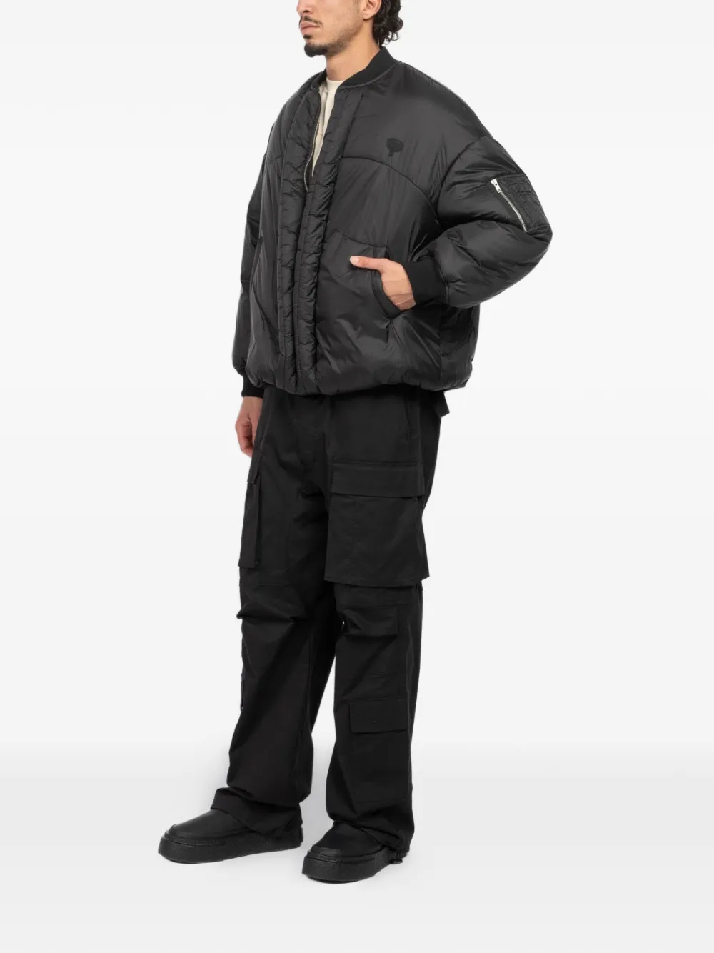 Mordecai Zip Padded Jacket - Black 